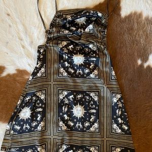 astrological silky slip dress